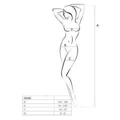 Passion BS060 - White Diamond Mesh Set (S-L)