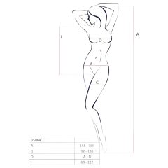 Passion BS064 - Red Open Fishnet Bodysuit (S-L)