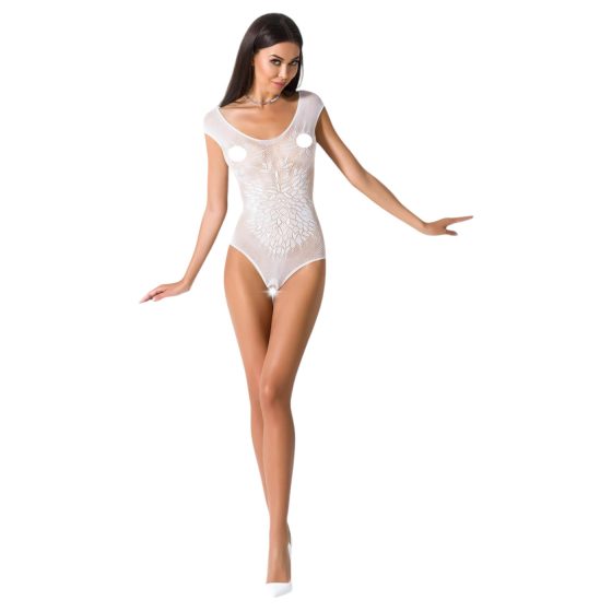 Passion BS064 - Open Mesh Bodysuit (White) - Sizes S-L
