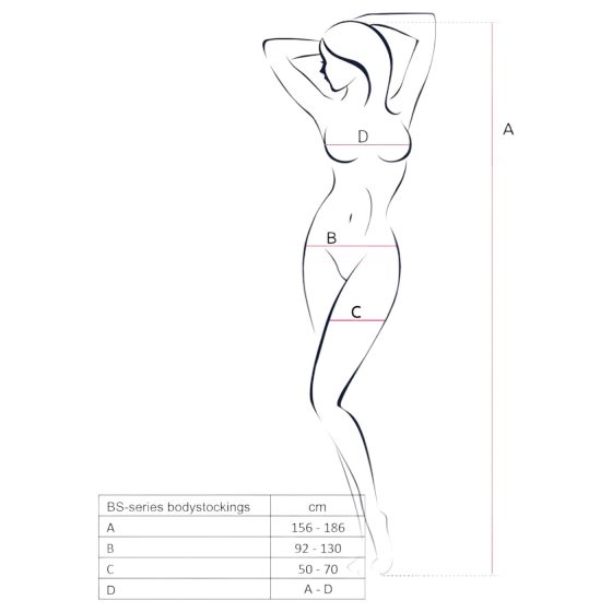 Passion BS077 - Long-Sleeve Mesh Jumpsuit (Black) - Sizes S-L