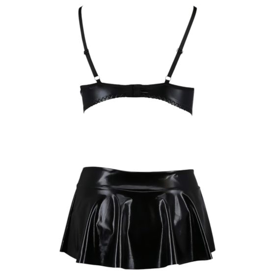 Passion Deby - Black Bra & Mini Skirt Set - L/XL