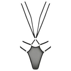 Passion Devil Cherry - Metal Ring Body Harness (Black)