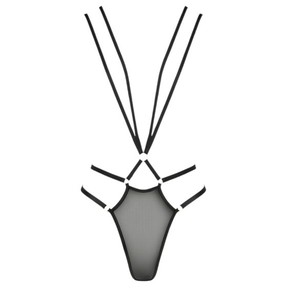 Passion Devil Cherry - Metal Ring Body Harness (Black)