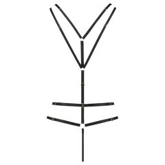 Passion Devil Cherry - Metal Ring Body Harness (Black)