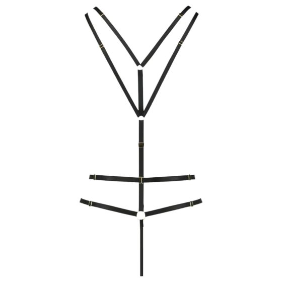 Passion Devil Cherry - Metal Ring Body Harness (Black)