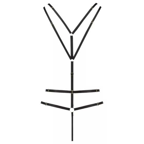 Passion Devil Cherry - Metal Ring Body Harness (Black)