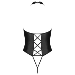 Passion Nancy - Open Cross-Strap Bodysuit (Black) 