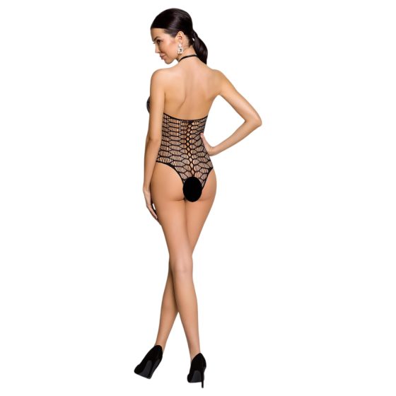 Passion BS087 - Transparent Mesh Bodysuit (Black) - Sizes S-L