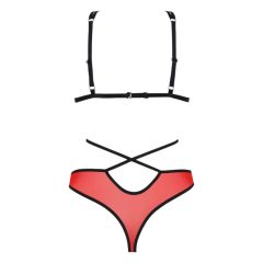 Passion Peonia - bra set (red and black)