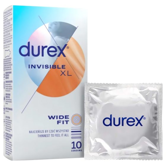 Durex Invisible XL - Extra Large Condoms (10 Pack)