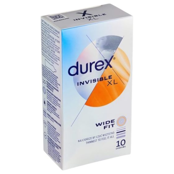 Durex Invisible XL - Extra Large Condoms (10 Pack)