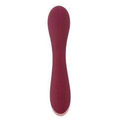   Feel the Magic Shiver - rechargeable silicone G-spot vibrator (burgundy) - in a pouch