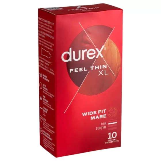 Durex Feel Thin XL - Ultra-Sensitive Condoms (10 Pack)