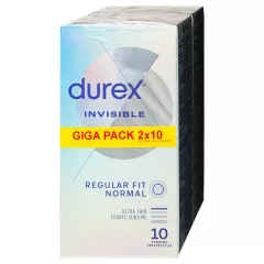 Durex Invisible Regular Fit - Ultra-Thin Condoms (2x10 pack)