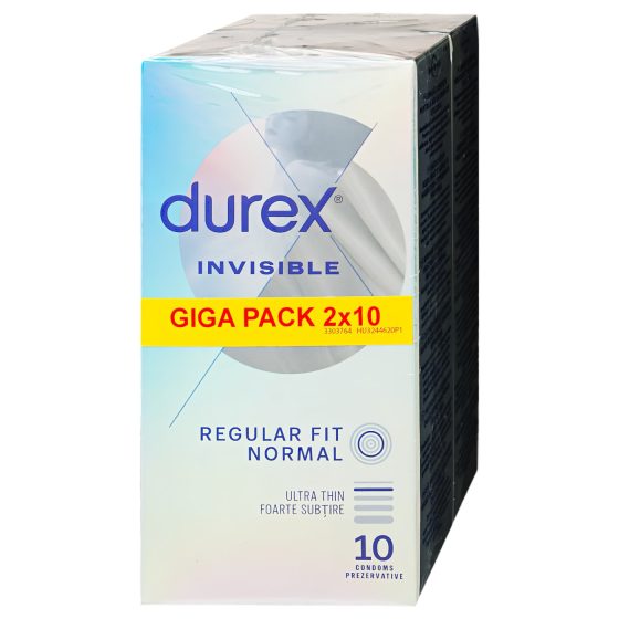Durex Invisible Regular Fit - Ultra-Thin Condoms (2x10 pack)