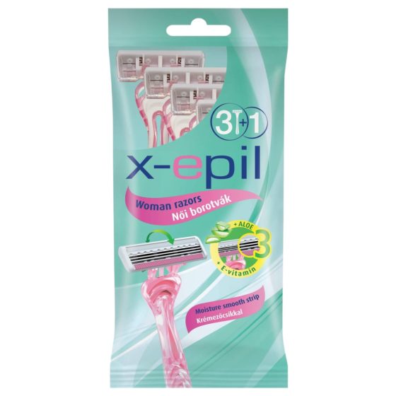 X-Epil - disposable women's razor 3 blades (3+1pcs)