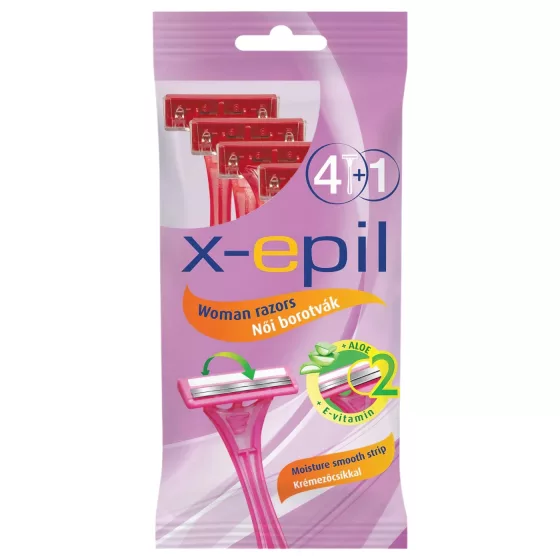 X-Epil - Disposable Women's Razor, 2 Blades (Pack of 5)