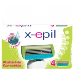X-Epil - Women's Razor Refill, 4-Blade (4 Pack)