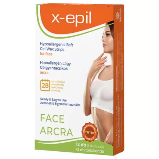 X-Epil - Hypoallergenic Facial Wax Strips (12 Count)