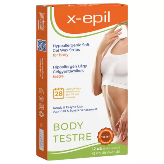 X-Epil - Hypoallergenic Body Wax Strips (12 Strips)