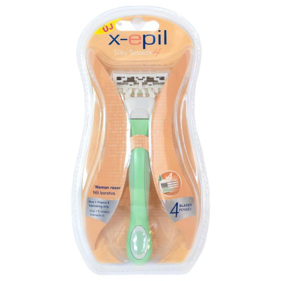 X-Epil Silky Smooth - Women's Razor with Replaceable 4-Blade Head