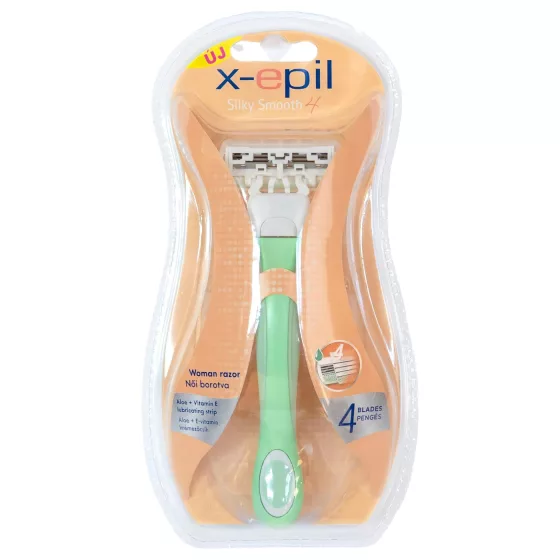 X-Epil Silky Smooth - Women's Razor with Replaceable 4-Blade Head