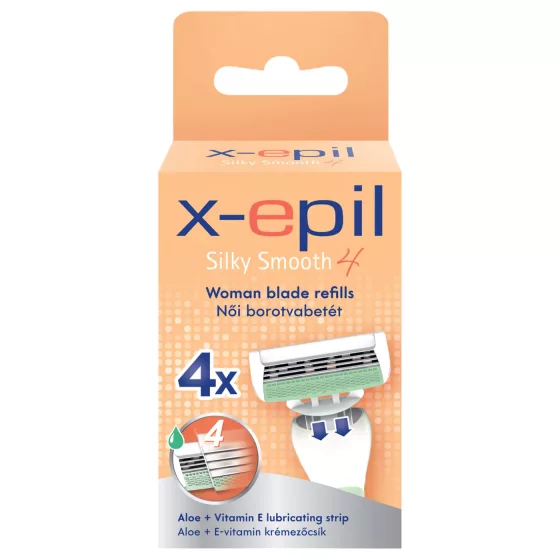 X-Epil Silky Smooth - Women's Razor Refill 4-Blade (4 Pack)