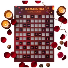   100Moments 100 Kama Sutra Challenge - Scratch-Off Sex Position Poster for Couples - A2