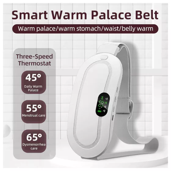 EMS Cordless Menstrual Relief Belt (White)