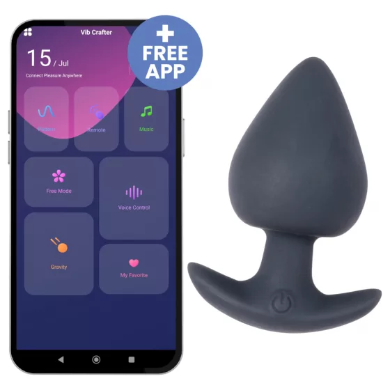 Desirel Obsidian - App-controlled anal vibrator (black)