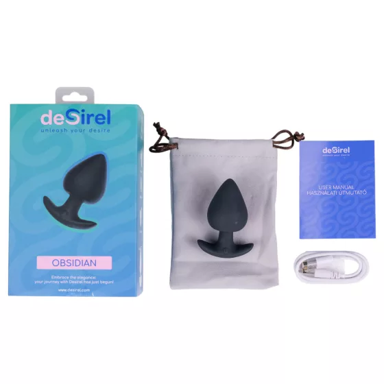 Desirel Obsidian - App-controlled anal vibrator (black)