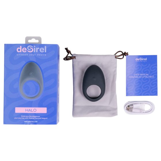 Desirel Halo - Smart Vibrating Penis Ring (Black)