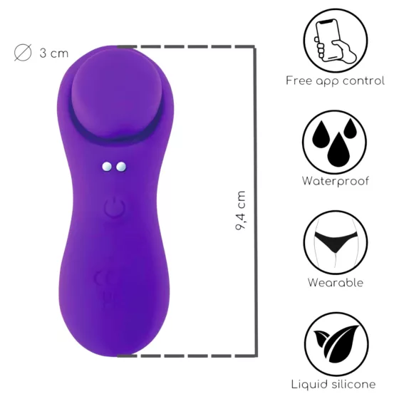 Desirel Confidential - wearable app-controlled knicker vibrator (purple)