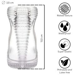   Desirel Vertigo – Ribbed Interior Masturbator (Transparent)