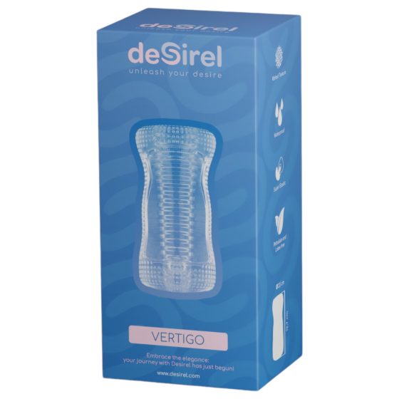 Desirel Vertigo – Ribbed Interior Masturbator (Transparent)