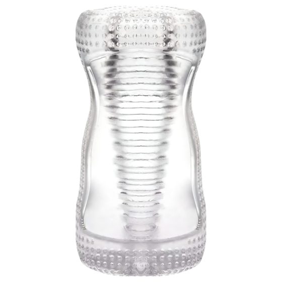 Desirel Vertigo – Ribbed Interior Masturbator (Transparent)