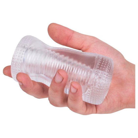 Desirel Vertigo – Ribbed Interior Masturbator (Transparent)
