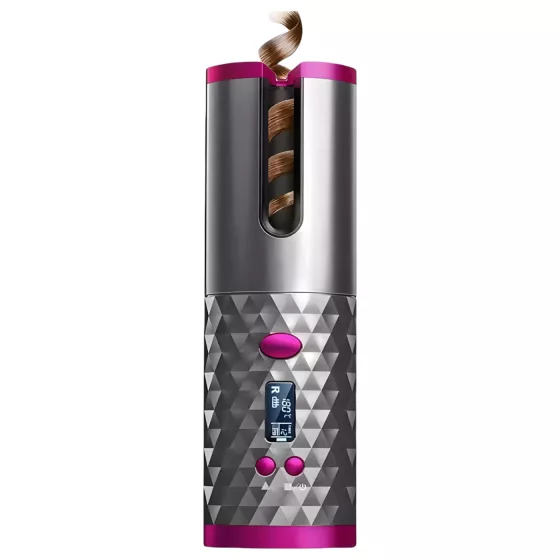 CAC - Cordless Hair Curler Set (Gray-Pink)