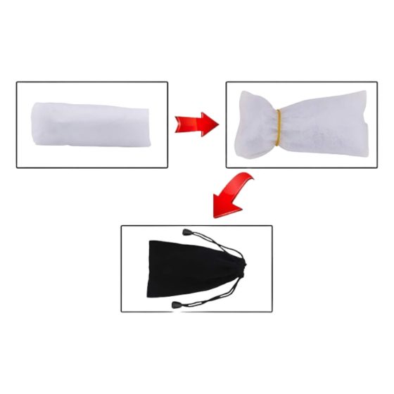 Sunfo - Black Silicone Anal Plug with Red Heart Gem