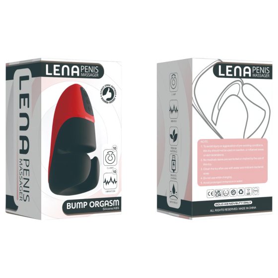 Lena - Vibrating Grip Masturbator (Red)