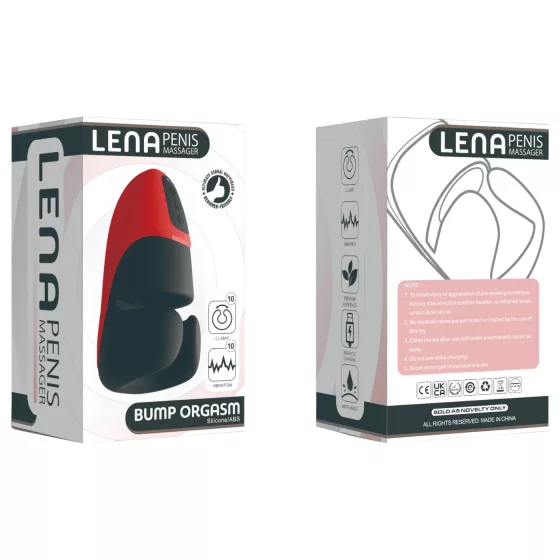 Lena - Vibrating Grip Masturbator (Red)