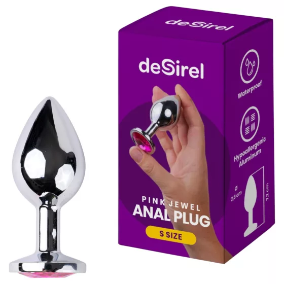 Desirel Pink Jewel S - Silver-Pink Anal Plug