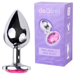 Desirel Pink Jewel L - Anal Plug (Silver-Pink)
