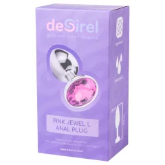 Desirel Pink Jewel L - Anal Plug (Silver-Pink)