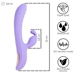   Desirel Hop & Buzz Bunny - Rabbit Ear Clitoral Vibrator (Purple)