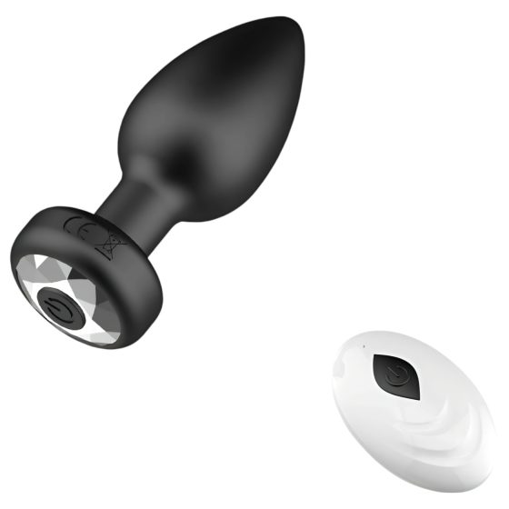 Desirel Easy Obsidian - rechargeable, remote-controlled anal vibrator (black)