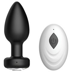   Desirel Easy Obsidian - rechargeable, remote-controlled anal vibrator (black)