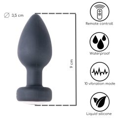   Desirel Easy Obsidian - Rechargeable Radio Anal Vibrator (Black)