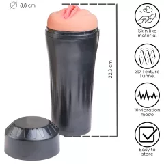   Desirel True Touch - Realistic Vibrating Stroker (Natural Black)
