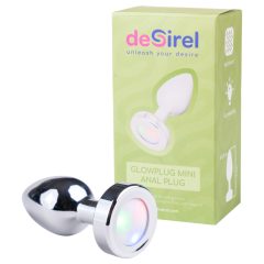 Desirel GlowPlug - Illuminating Anal Plug - Small (Silver)